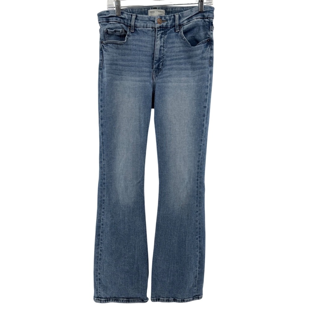 BKE Parker High Rise Bootcut Jeans Medium Wash Universal Fit 30x32 Distressed